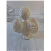 Image 3 : 2 Piece Glass Dish, Ceramic Angel Figurine