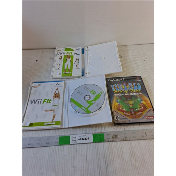 Wii Fit  , Wii Fit Plus-Case Only, PlayStation2- Pinball Sealed - As Is