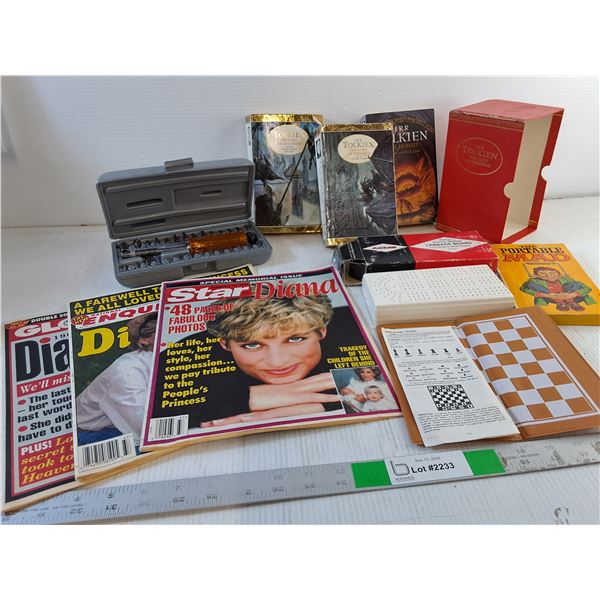 Lord Of The Ring Book Set (3), Lady Diana Magazines, Tool Kit