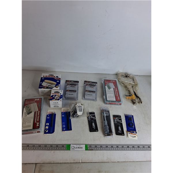 4 1/8" Lenox Hole Saw, (2) 900 Staples & Brad Nails, HNBR O-Ring Assortment, 11" Locking Pliers, Mis
