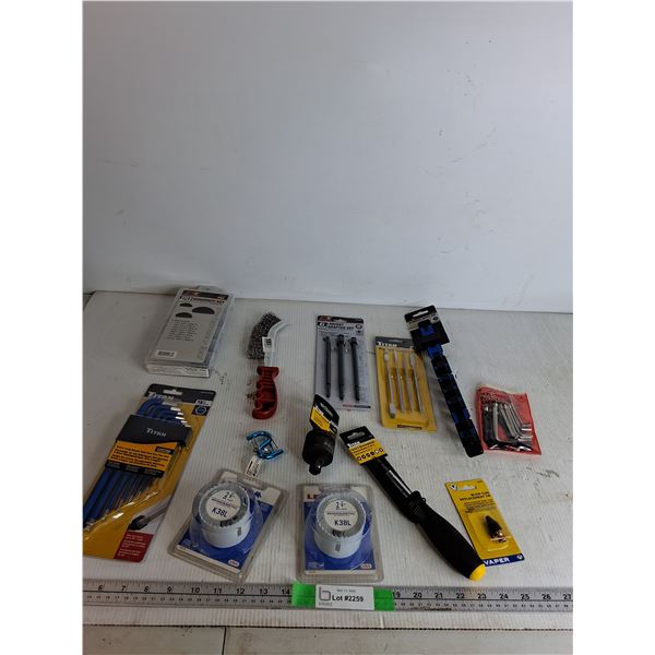 80 pc Woodruff Key, Wire Brush, Socket Adapter Set, Pry Tool Spudger Set, Hex key Set, Misc