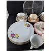 Image 4 : Ceramic Saucers & Tea Cups, Divided Glass Dish, Dining Plates, Creamer