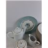 Image 6 : Ceramic Tea Pot, Sugar & Cream Set, 10" Ceramic Dining Plates, Ceramic Serving Tray 9" x 5"