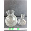 Image 1 : (2) Glass Vases 10" & 8" - PICK UP