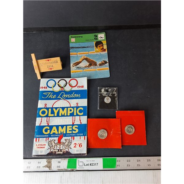 1948 London Olympic Games Programme, (3) Salt Lake City Olympic Pins, Misc.
