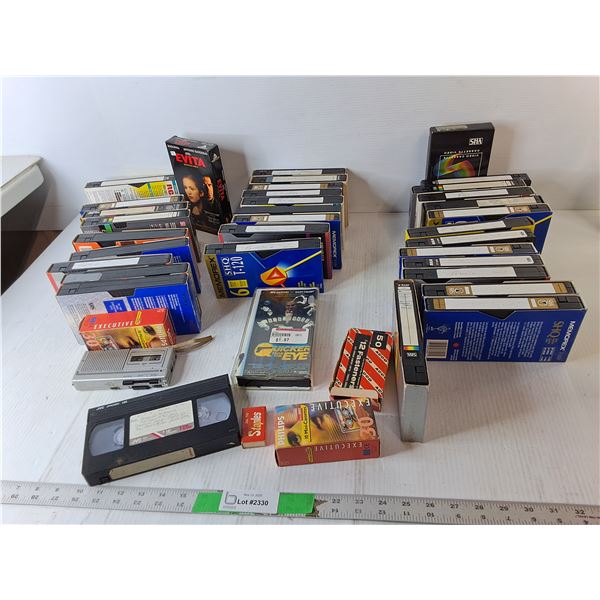 VHS Movies- Mostly Self Taped, Fasteners, Cassette Recorder