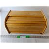Image 1 : Wooden Bread Box 15.75" x 9" x 7.5"- As Is