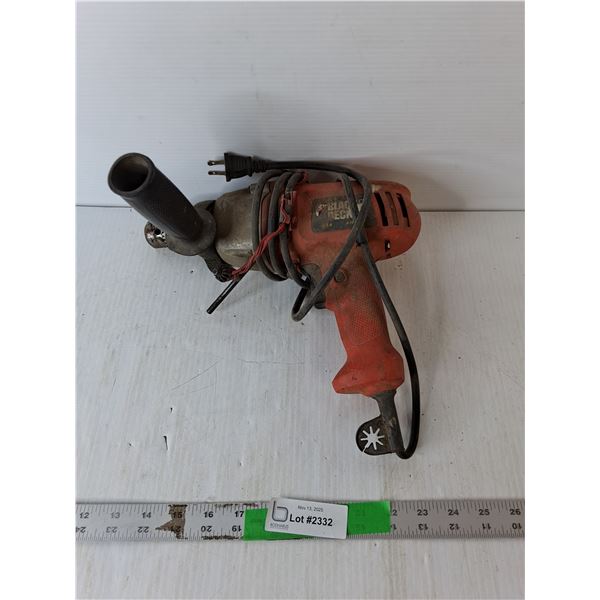 Black & Decker 120V Corded Drill- Powers On