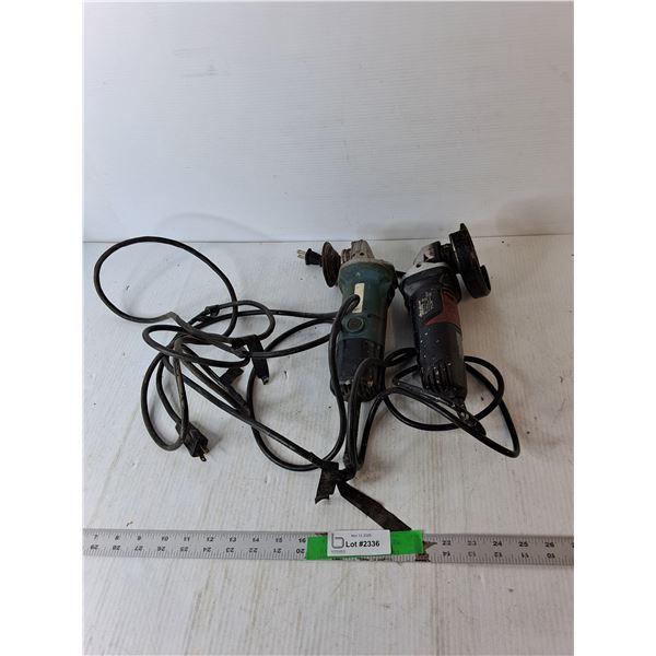 (2) Angle Grinders-One Powers On