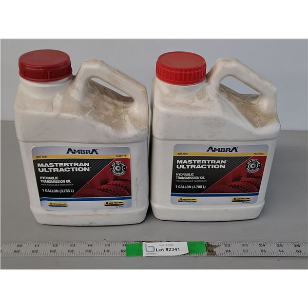 (2) Bottles of Ambra Hydraulic Transmission Oil- Appear Full, Cannot Ship