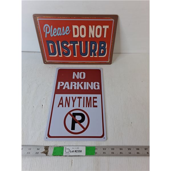 (2) Metal Signs 11.75" x 8"