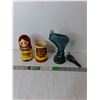 Image 1 : Ukrainian Nesting Doll 9.75" & Glass Swordfish Aftershave Decanter- Both Empty