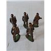 Image 3 : (5) Vintage Metal Soldier Figurines 3.25" Tall & Plastic Container