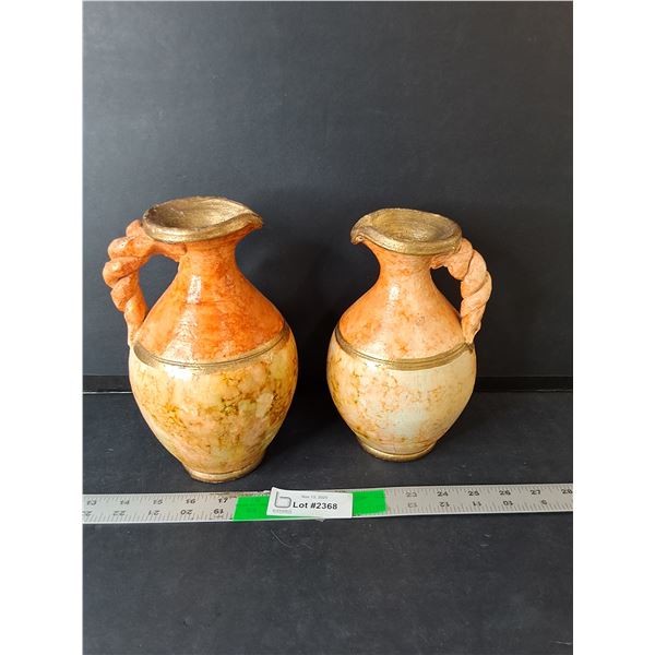 (2) Ceramic Pitchers Up to 8.5"