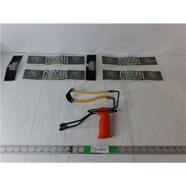 (4) Googan Baits Decals & Plastic Slingshot