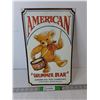 Image 1 : American Drummer Bear Metal Sign 16" x 9.75"