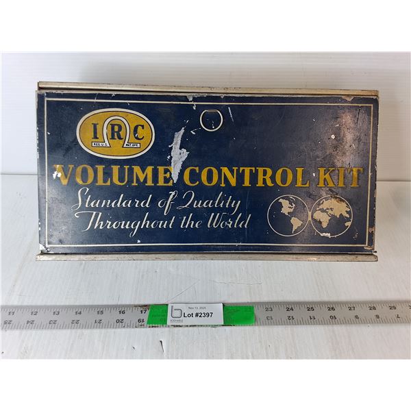 Vintage Metal Volume Control Kit Box 14.5" x 4" x 7.5"