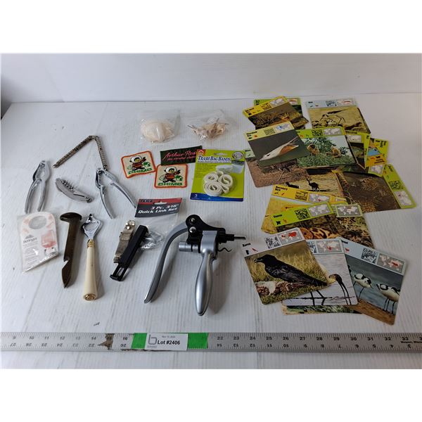 Animal Identification Cards, Nutcrackers, Decorative Seashells, Misc.