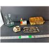 Image 1 : Glass Vase, Ceramic Ashtrays, Misc.