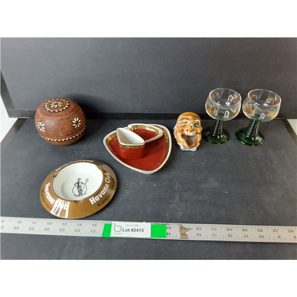 Ashtrays & Wine Glasses