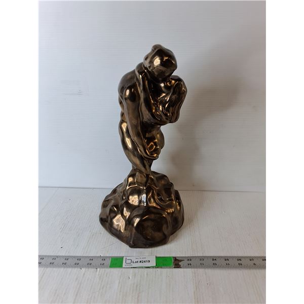 Man & Woman Ceramic Statue 17.5"