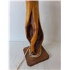 Image 2 : Wooden Lamp Base 19"- Powers On, No Bulb or Shade