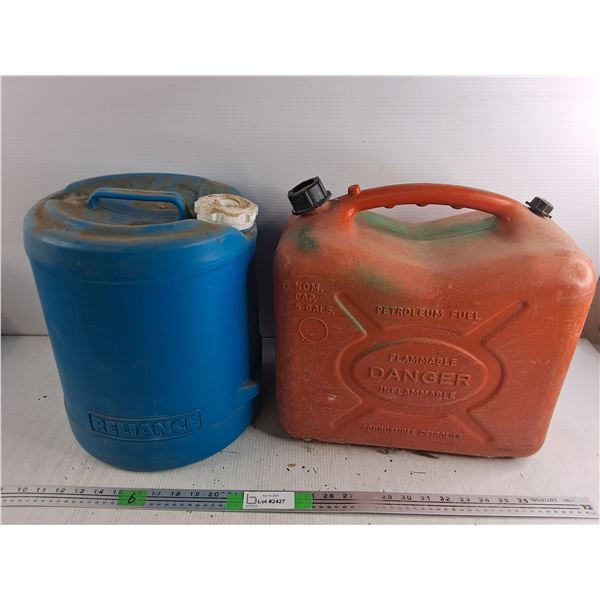 Reliance Plastic Barrel, 5 Gal Jerry Can, Cannot Ship