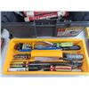 Image 5 : Plastic Tool Box, Safety Flares, Screwdrivers, Pipe Wrench, Hammer, Pliers, Misc