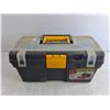 Image 7 : Plastic Tool Box, Safety Flares, Screwdrivers, Pipe Wrench, Hammer, Pliers, Misc