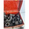 Image 3 : Plastic Pipe Fittings, Metal Tool Box 10" x 10" x 14"