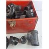 Image 5 : Plastic Pipe Fittings, Metal Tool Box 10" x 10" x 14"