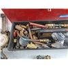 Image 4 : Various Fittings, Torches, Oxygen & Acetylene Gauges, Metal Tool Box 16" x 8" x 7"
