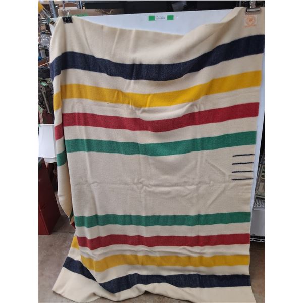 100% Wool Throw Blanket 74" x 62"