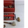 Image 5 : Metal Tool Box 6" x 19" x 6", Various Plumbing Supplies - Pickup Preferred