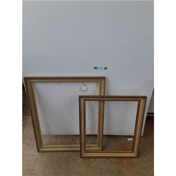 *(2) Wooden Picture Frames 35  x 28  & 29  x 24 , Cannot Ship