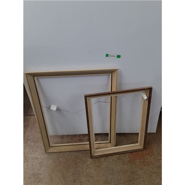 *(2) Wooden Picture Frames 34" x 28" &  28" x 22", Cannot Ship