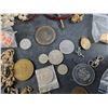 Image 6 : Various Necklaces, Lapel Pins, Coins - Authenticity Not Guaranteed