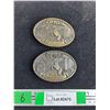Image 1 : (2) CP Rail Ogden Shops Belt Buckles