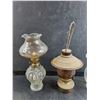 Image 2 : (2) Kerosene Lamps, Glass Kerosene Lamp Shade