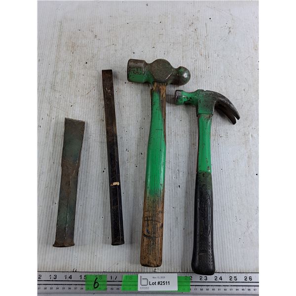 (2) Hammers, (2) Chisels