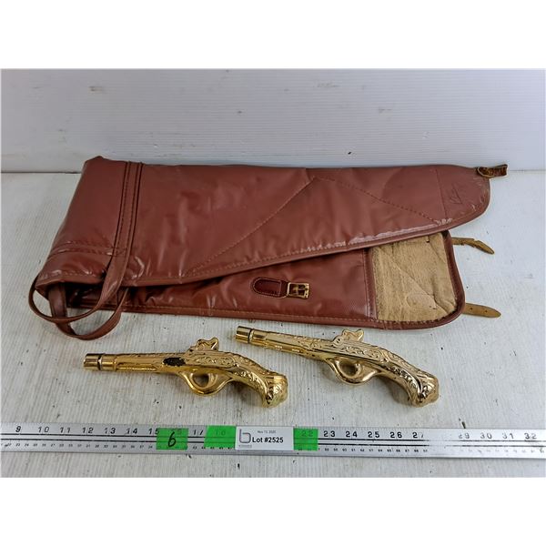 (2)  Avon Perfumes, Faux Leather Rifle Case 49" x 9"
