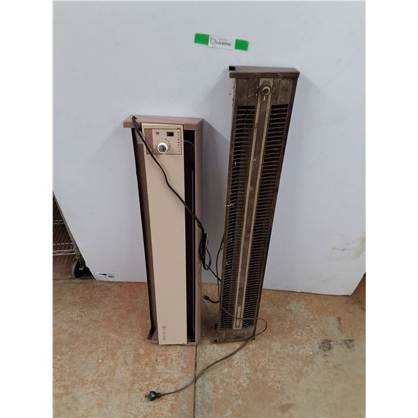 *(2)  Vintage Electric Heaters - Viking & Sentinel 1200 - Powers On, As Is 42" x 7" x 3"