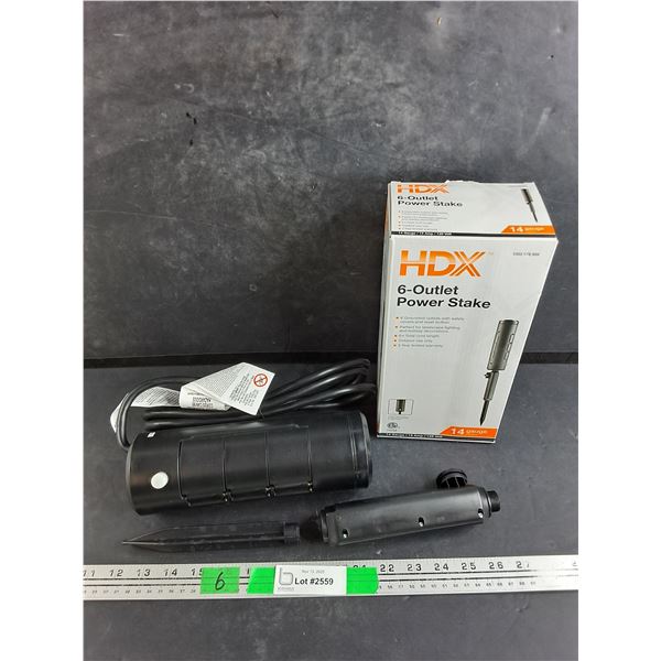 HDX 6 Outlet Power Stake - As Is
