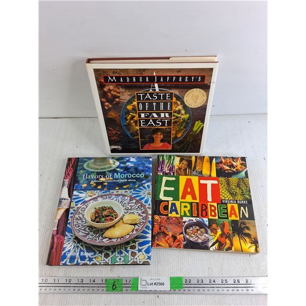 Cookbooks - Eat Caribbean, Taste of the Far East, Flavors of Morocco