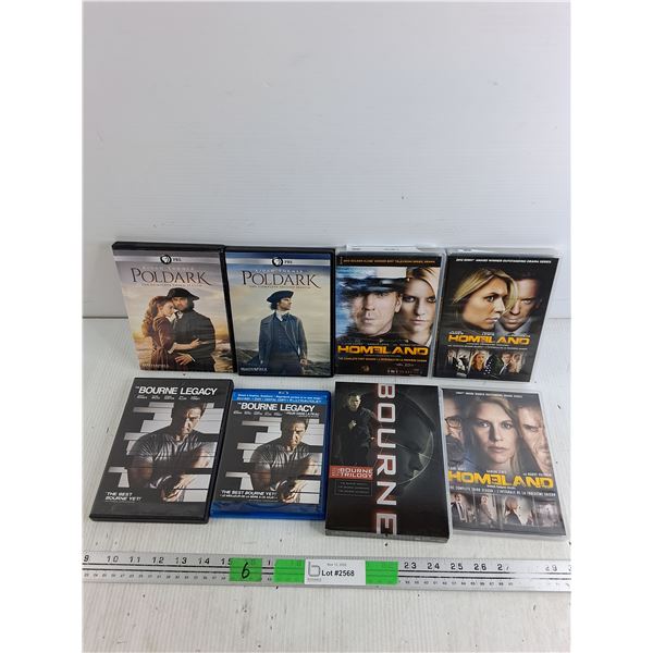 DVD & Blu Ray Movies - Poldark, The Bourne Trilogy, Homeland