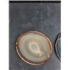 Image 2 : Agate Slab Slice Coasters - Authenticity Not Guaranteed