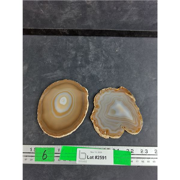Agate Slab Slice Coasters - Authenticity Not Guaranteed