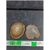Image 1 : Agate Slab Slice Coasters - Authenticity Not Guaranteed