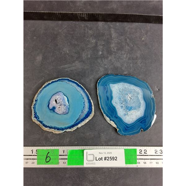 Agate Geode & Mineral Slab Slice Coasters - Authenticity Not Guaranteed