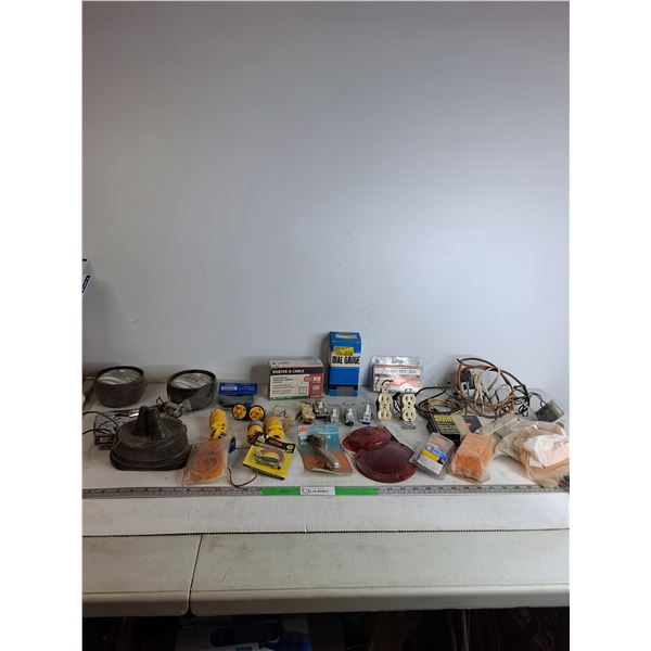 Stapler,  Lightswitch Fixtures, Outlets, Staples, Marker Lights,  Window Crank,  Heat Shrink Tubing,